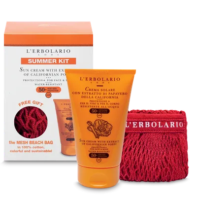 L'Erbolario Crema solara SPF50 125ml + Geanta cadou