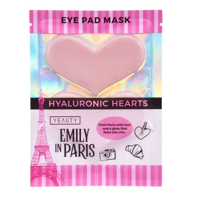 Masca plasturi pentru ochi Hyaluron Hearts Emily in Paris, 2 bucati, Biovene