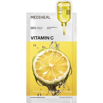 Masca tip servetel Vitamin C Essential Sheet Mask Clear Toning, 24 ml, Mediheal