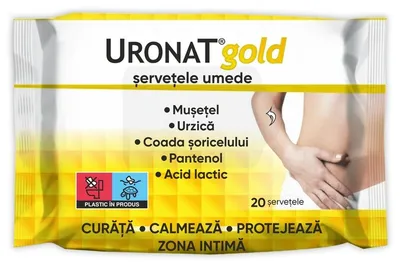 ZDROVIT URONAT GOLD SERVETELE UMEDE PENTRU IGIENA INTIMA 20 BUCATI
