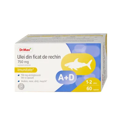 Dr. Max Ulei din ficat de rechin, 60 capsule