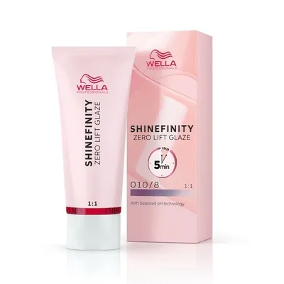 Vopsea demi-permanenta Shinefinity Zero Lift Glaze 010/8 blond luminos perlat, 60 ml, Wella Professionals