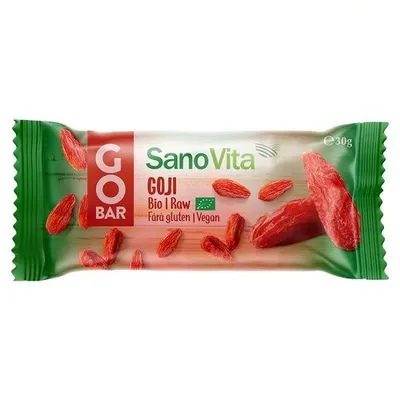 Baton Go Bar Bio cu goji, 30g, SanoVita