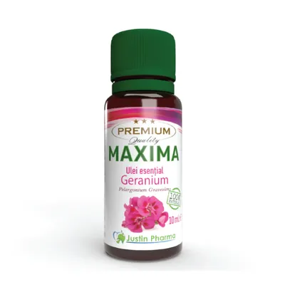 Ulei esential Geranium Maxima, uz extern, 10 ml, Justin Pharma