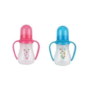 Biberon cu manere, decorat, 150 ml, Primii Pasi