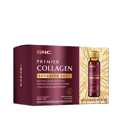 GNC PREMIER COLLAGEN FORMULA PREMIUM PEPTIDE COLAGEN HIDROLIZAT MARIN LICHID CU AROMA DE FRUCTE DE PADURE 50 ML
