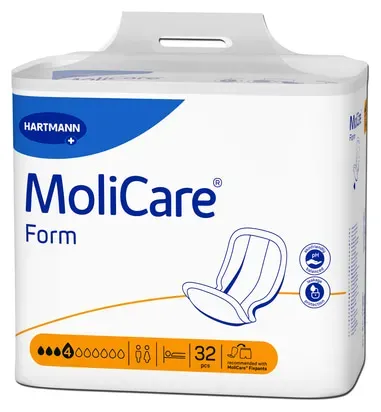 Absorbante pentru incontinenta urinara 4 picaturi, Molicare Form, 32 bucati, Hartmann
