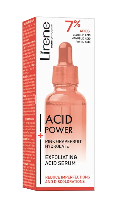 Ser exfoliant cu acid mandelic pentru pete pigmentare Acid Power, 30ml, Lirene