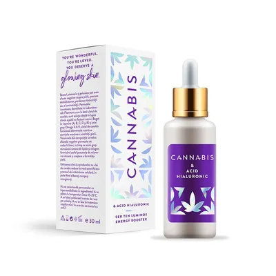 Ser pentru ten luminos Cannabis & Acid Hialuronic, 30ml, Fiterman