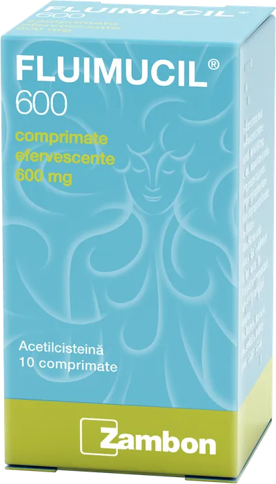 Fluimucil 600 mg, 10 comprimate efervescente, Dr. Reddys