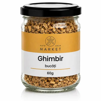 Ghimbir Bucăți, 60 g, Bio-Market