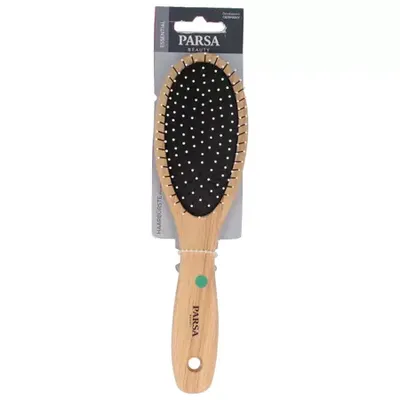 Perie de par din lemn cu pini de metal plastifiat, 1 bucata, Parsa Beauty