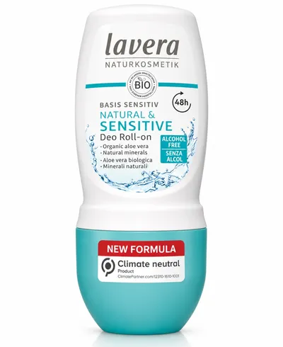 Deodorant Roll-on cu Aloe Vera, Basis Sensitive 24h, 50 ml, Lavera