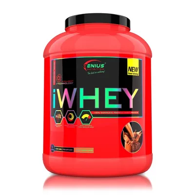 Pudra proteica cu aroma de ciocolata iWhey, 2000g, Genius Nutrition