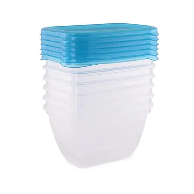Recipiente rectangulare cu capac pentru pastrarea hranei 0.25l, 6 bucati, Lorelli