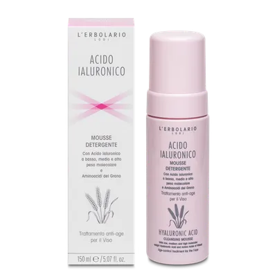 L'Erbolario Spuma de curatare pentru fata cu acid hyaluronic, 150ml