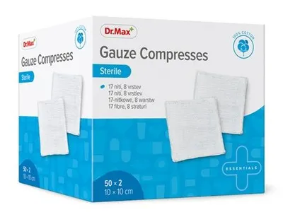 Dr. Max Comprese sterile 10x10 cm, 2 bucati