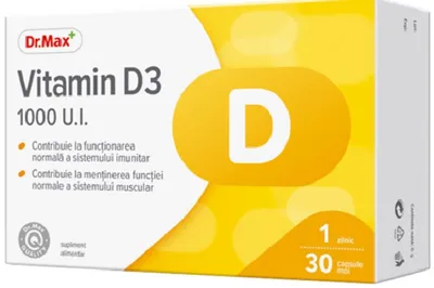 Dr. Max Vitamina D3 1000UI, 30 capsule moi