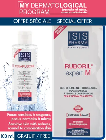 Crema-gel Ruboril Expert M 40ml + Solutie micelara Aquaruboril 100ml, Isis Pharma