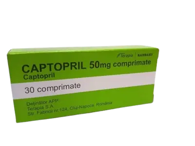 Captopril 50 mg x 30 compr. T