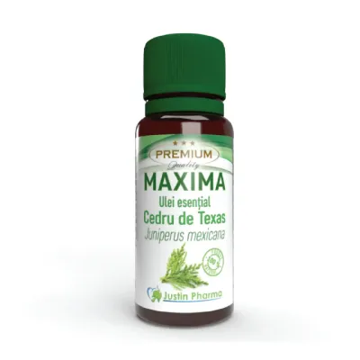 Ulei esential Cedru Texas Maxima, uz extern, 10 ml, Justin Pharma