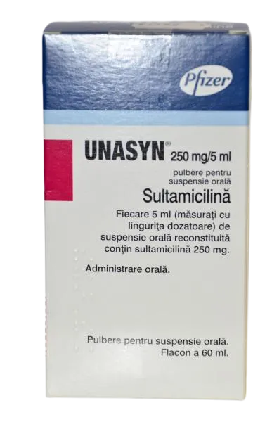 Unasyn pulbere pentru suspensie orala 250mg/5ml, 60ml, Pfizer