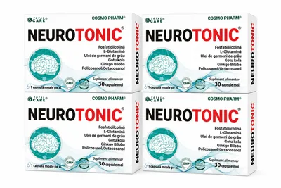 Neurotonic, 30 Capsule Moi x 4 Bucăți, Pachet Avantajos, Cosmopharm