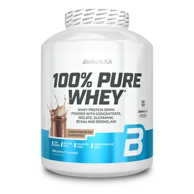 Pudra proteica 100% Pure Whey Cookies & Cream, 2000 g, BioTech USA