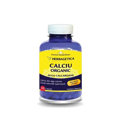 CALCIU ORGANIC 120 CAPSULE HERBAGETICA