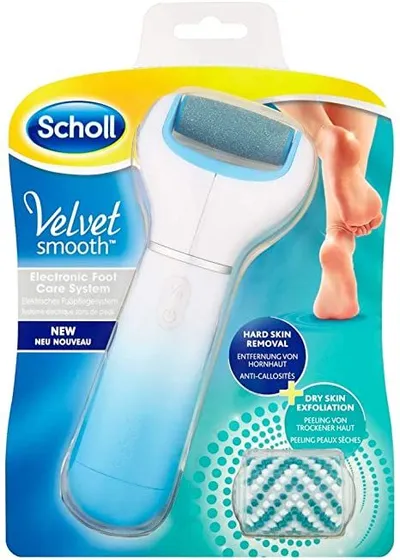 Pila electronica cu cristale de diamant pentru pielea ingrosata Velvet Smooth, Scholl