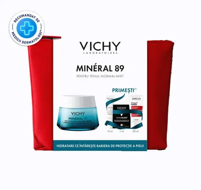 VICHY PACHET MINERAL 89 CREMA INTENS HIDRATANTA 72H PENTRU TEN NORMAL-MIXT 50ML
