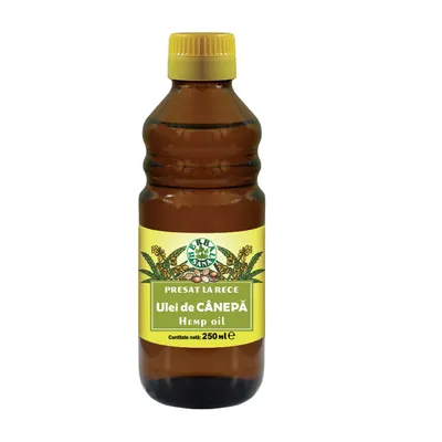 Ulei de canepa presata la rece, 250 ml, Herbavit