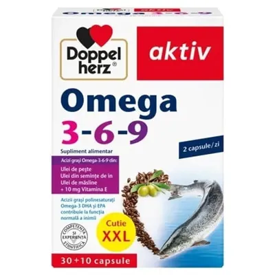 DOPPELHERZ AKTIV OMEGA 3-6-9 X 40 CAPSULE(30+10) XXL