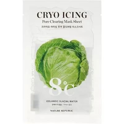 Masca servetel pentru curatarea porilor Cryo Icing Pore Clearing, 27ml, Nature Republic