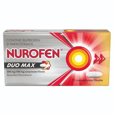 NUROFEN DUO MAX 200MG/500MG 12 COMPRIMATE FILMATE