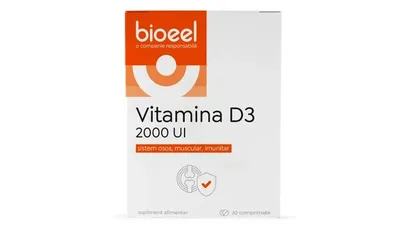 BIOEEL VITAMINA D3 2000UI 30 COMPRIMATE