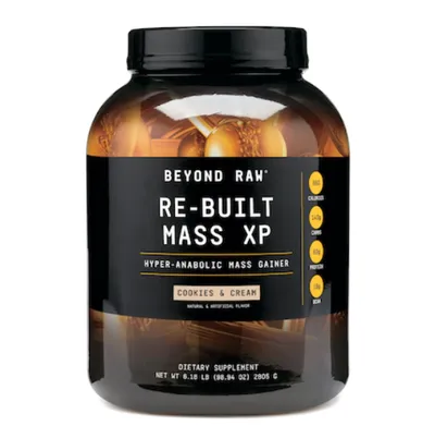Proteina din zer cu aroma de biscuiti Re-Built Mass XP, 2805g, Beyond Raw