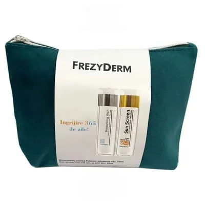 Pachet Hidratare Rich Crema puternic hidratanta 45+ Moisturizing Rich, 50ml + Crema de fata cu SPF 50+ Sun Screen Color Velvet, 50ml, Frezyderm