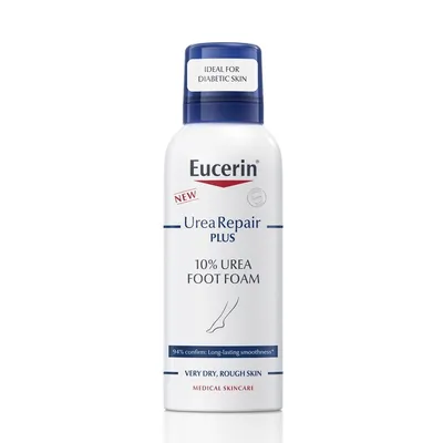 Spuma pentru picioare cu 10% uree Urea Repair Plus, 150 ml, Eucerin