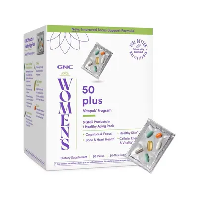 GNC WOMENS VITAPAK 50+ COMPLEX DE MULTIVITAMINE PENTRU FEMEI 30 PLICURI