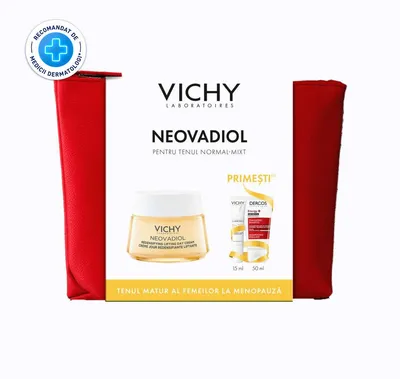 VICHY PACHET MENOPAUSE CREMA DE ZI CU EFECT DE REDENSIFICARE SI REUMPLERE PENTRU TEN NORMAL-MIXT 50L