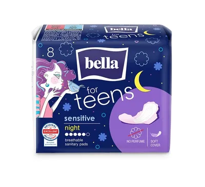 BELLA ABSORBANTE IGIENICE FOR TEENS SENSITIVE NIGHT 8 BUCATI