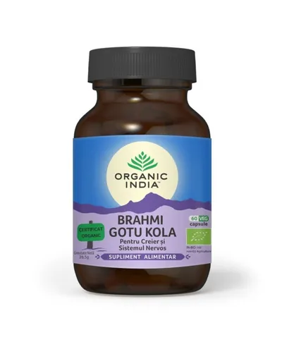 ORGANIC INDIA BRAHMI-GOTU KOLA CREIER SI SITEM NERVOS 60 CAPSULE BIO
