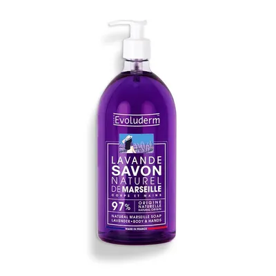 Sapun lichid natural Marseille Lavande, 1000ml, Evoluderm