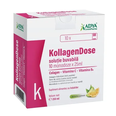 Solutie buvabila Kollagendose, 10 monodoze x 25 ml, Adya Green Pharma