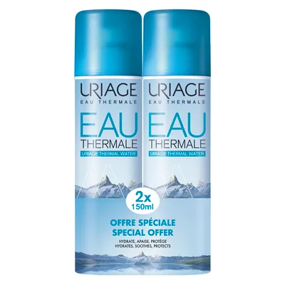 Pachet Apa termala, 150 ml + 150 ml, Uriage