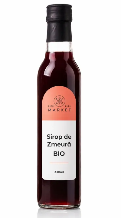 Sirop Bio de zmeură, 250 ml, Bio-Market