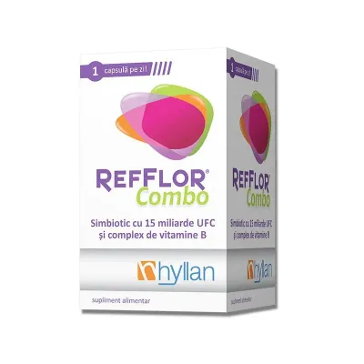 Refflor Combo Probiotice + Vitamina B, 10 capsule, Hyllan