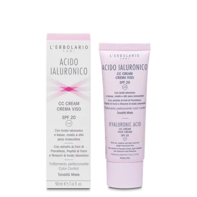 L'Erbolario Crema de fata cu acid hialuronic si miere SPF20, 50ml