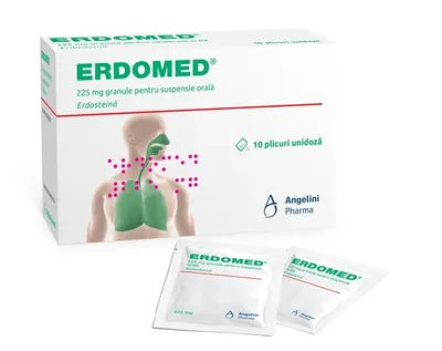 ERDOMED 225 MG 10 PLICURI UNIDOZA